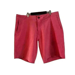 Faherty Men’s All Day Shorts Pink Size 35 Drawstring Pockets 9” Inseam
